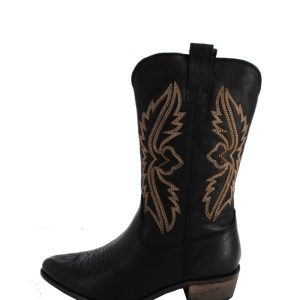 Bota Tejana Piel Bordada B