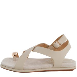 Sandalia Hebilla Anillo White