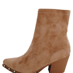 Botín Tejano Ant Tachuelas Tacón Camel