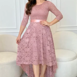 Vestido Rosa Asimétrico