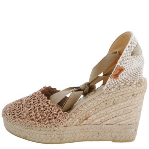 Sandalias Vidorreta Esparto Cuña Atadas Tobillo Punto