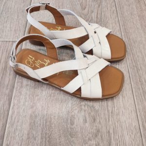 Sandalias Piel Balerine Hielo