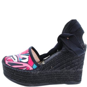Sandalias Vidorreta Esparto Cuña Atadas Tobillo Etniblack
