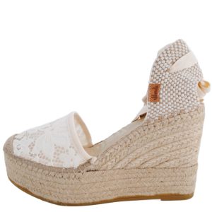 Sandalias Vidorreta Esparto Cuña Atadas Tobillo Punto