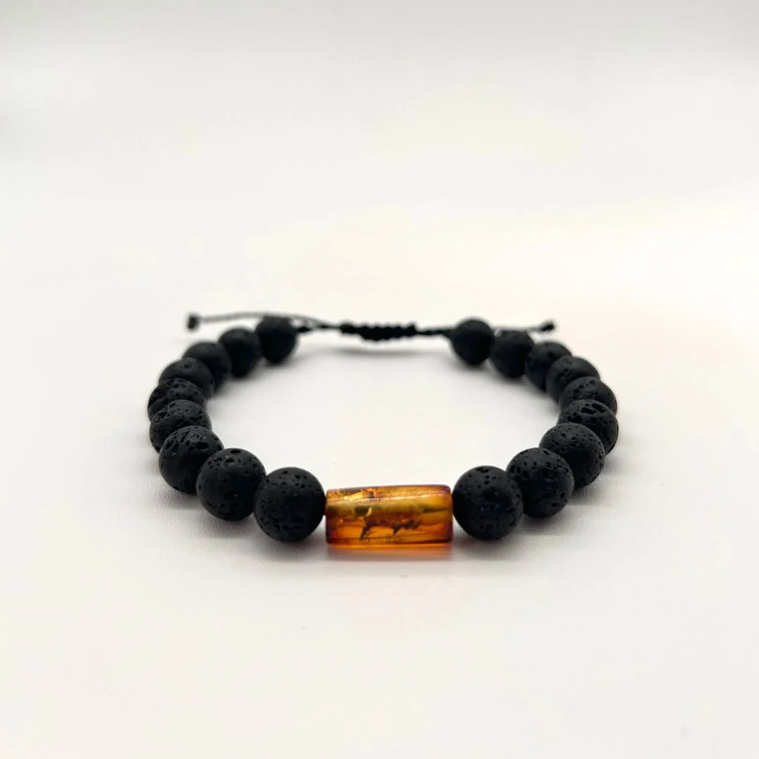 Pulsera Bamoa (ámbar cilindro)