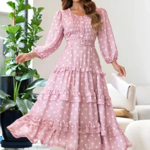 Vestido Blush & Dots