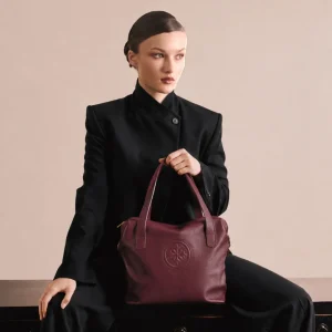 ALBA — Cartera de Hombro de Cuero Natural