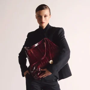 MAXX LUXX PRO — Cartera Grande de Cuero Croco