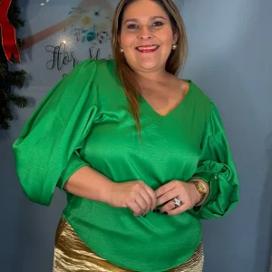 BLUSA PLUS SIZE VERDE
