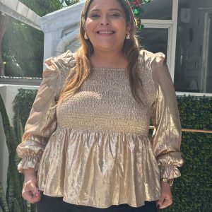 BLUSA PRINCESA DORADA