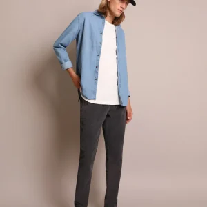 CAMISA DENIM BOTONES CONTRASTE