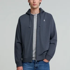 SUDADERA CAPUCHA BORDADA CONTRASTE