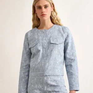 CHAQUETA DENIM JACQUARD