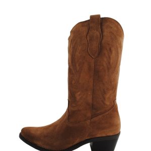 Bota Tejana Piel Bordada Brown DK