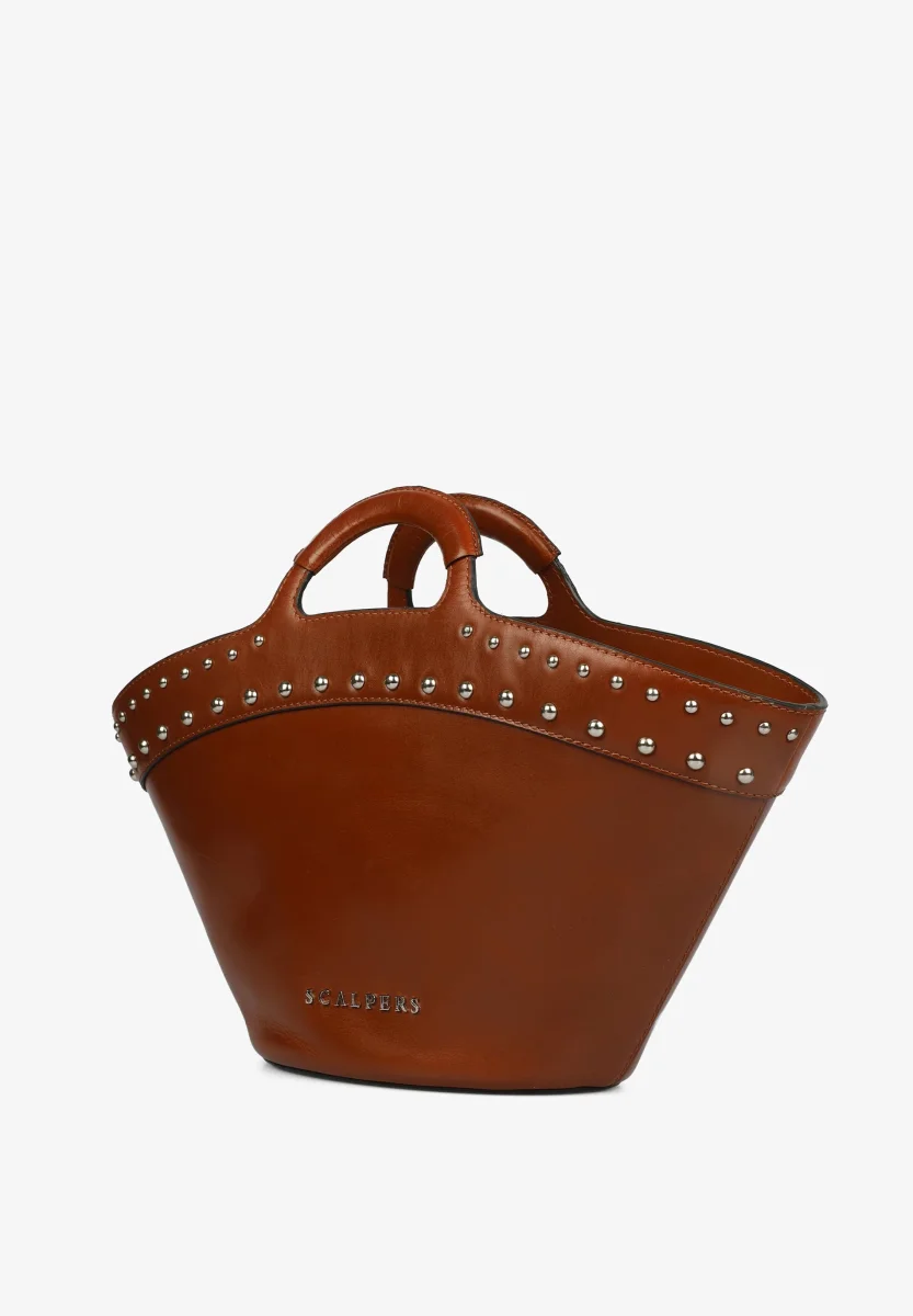 BOLSO CAPAZO PIEL TACHAS - Imagen 4