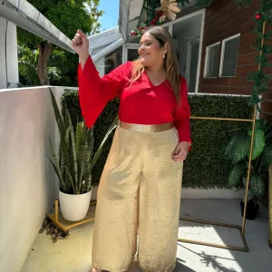 PANTALON ANACHO DORADO