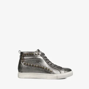 SNEAKERS ALTAS METALIZADAS TACHUELAS