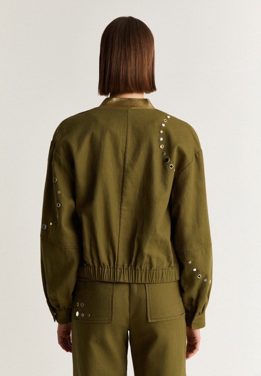 CHAQUETA BOMBER TACHUELAS - Imagen 5