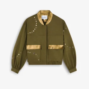 CHAQUETA BOMBER TACHUELAS