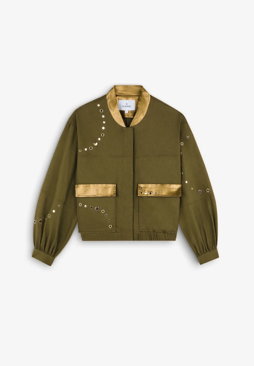 CHAQUETA BOMBER TACHUELAS - Imagen 6