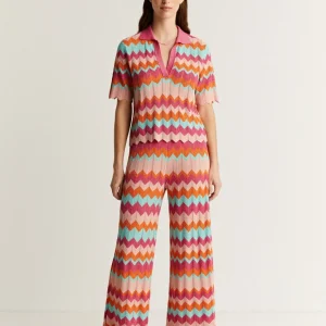 PANTALÓN PUNTO ZIGZAG LUREX