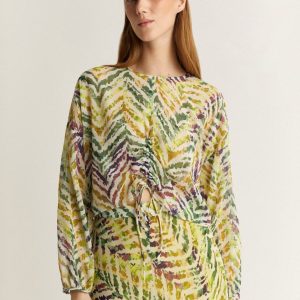 BLUSA PRINT CEBRA FRUNCE FRONTAL