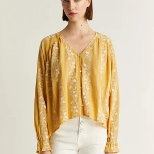 BLUSA BORDADOS CONTRASTE