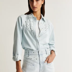 CAMISA DENIM TACHAS