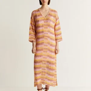 VESTIDO MIDI CROCHET MULTICOLOR