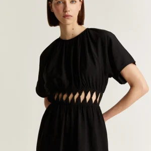 VESTIDO MIDI ABERTURAS CINTURA