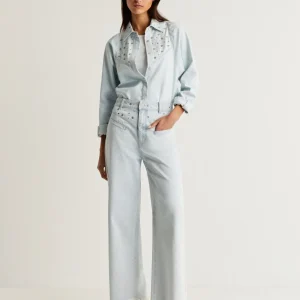 JEANS CULOTTE DETALLE TACHAS