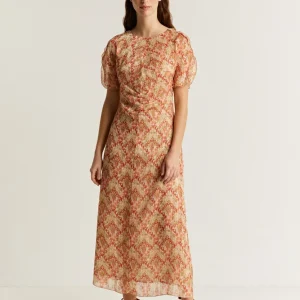 VESTIDO MIDI FRUNCE FRONTAL