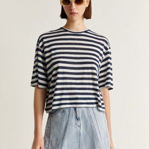 CAMISETA RAYAS LINO