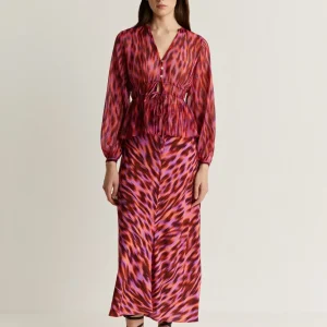 FALDA MIDI ANIMAL PRINT LUREX