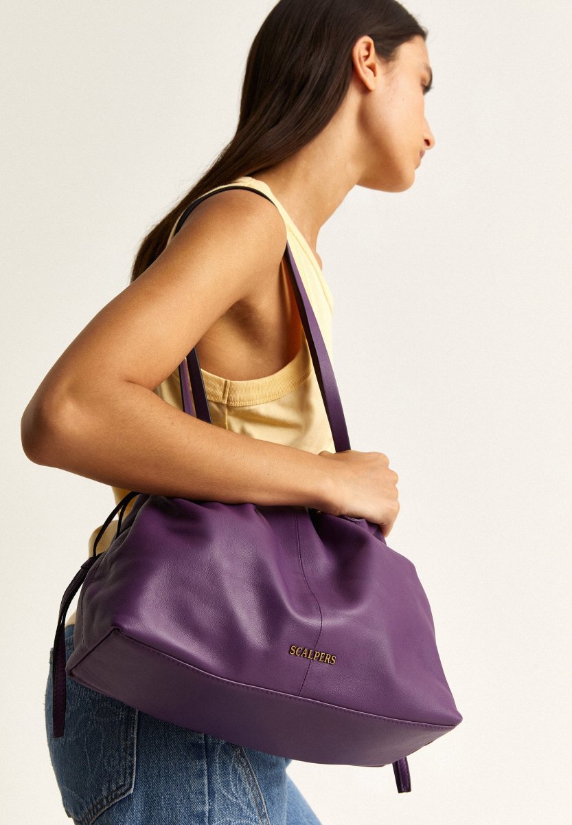 BOLSO HOMBRO PIEL DETALLES FRUNCES