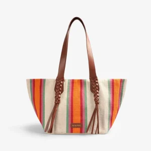 BOLSO SHOPPER RÚSTICO RAYAS