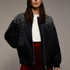 CHAQUETA BOMBER DETALLE CRISTALES