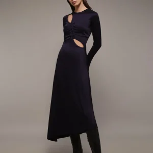 VESTIDO MIDI SATINADO ABERTURAS