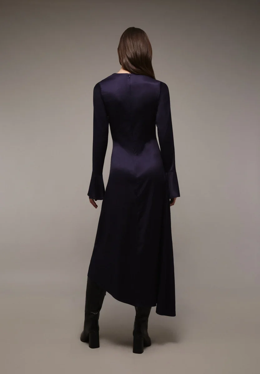 VESTIDO MIDI SATINADO ABERTURAS - Imagen 6