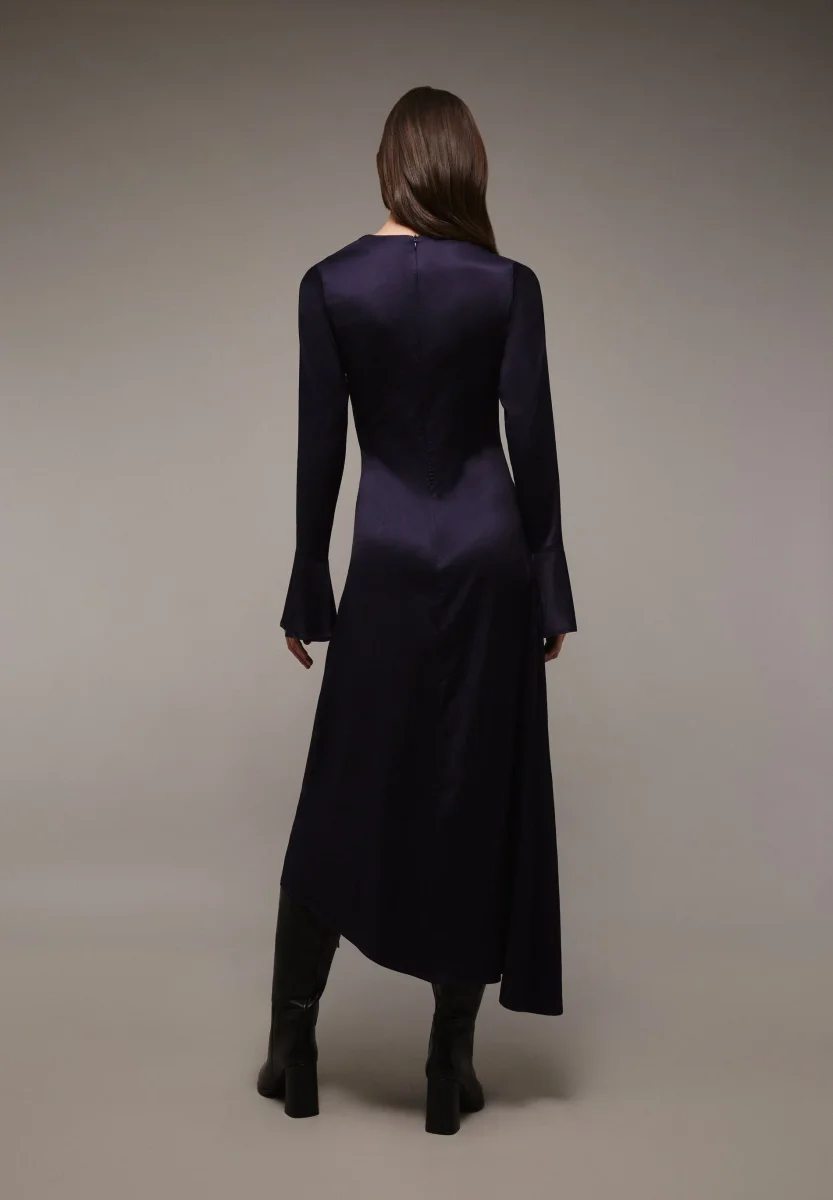 VESTIDO MIDI SATINADO ABERTURAS - Imagen 7