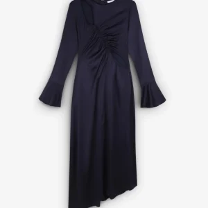 VESTIDO MIDI SATINADO ABERTURAS