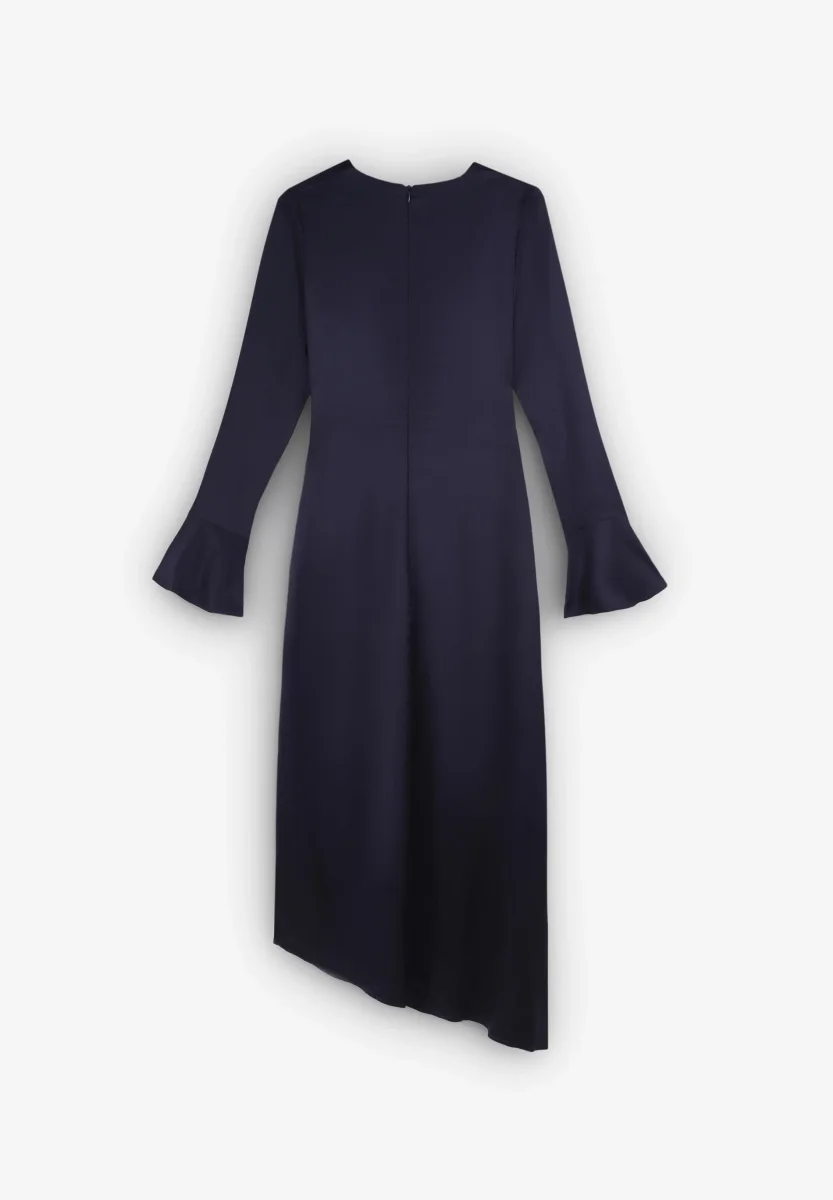 VESTIDO MIDI SATINADO ABERTURAS - Imagen 8