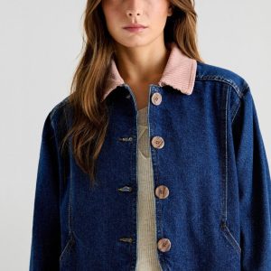 CHAQUETA DENIM CUELLO PANA