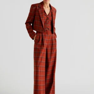 PANTALÓN PINZAS CUADROS