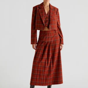 FALDA MIDI TABLAS CUADROS