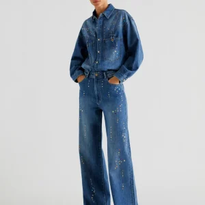 CAMISA DENIM TACHUELAS