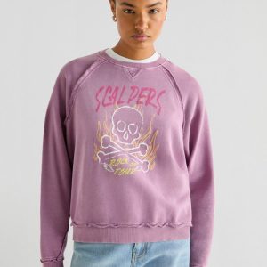 SUDADERA LAVADA LOGO CALAVERA