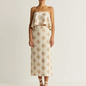 FALDA MIDI PUNTO ROMBOS