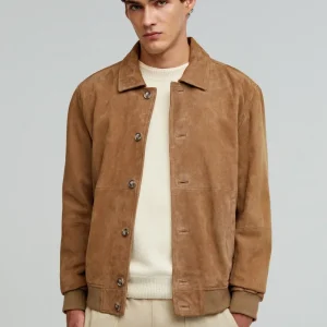 CHAQUETA BOMBER PIEL ANTE