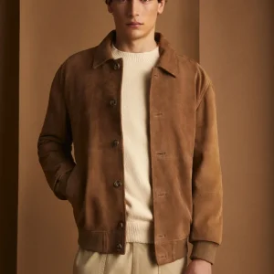 CHAQUETA BOMBER PIEL ANTE